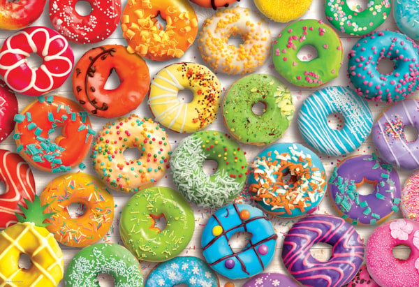 "Donut Rainbow" Jigsaw Puzzle in a 3D Collectible Tin