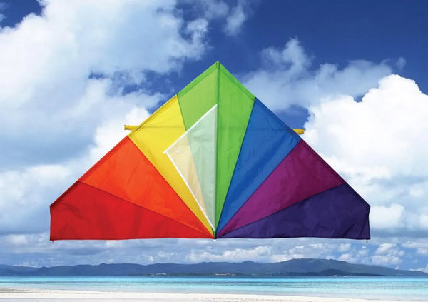 55 Inch "Classic Rainbow" Delta Kite with Line Included