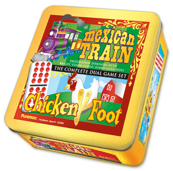 "Mexican Train & Chickenfoot" Dominoes Combo Set