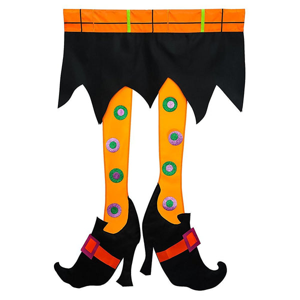 3D Halloween Witches Legs Flag