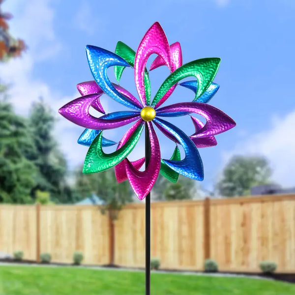 "Colorful Pinwheel" Kinetic Garden Spinner