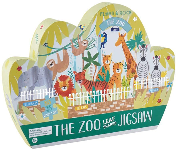 "The Zoo" Leaf Shaped 80 Piece Puzzle