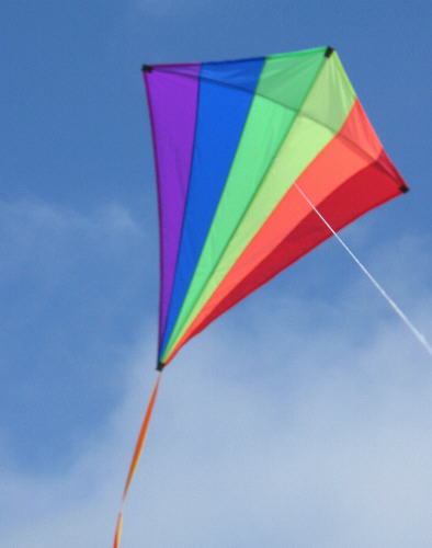 Giant Rainbow Diamond Kite with Line Included