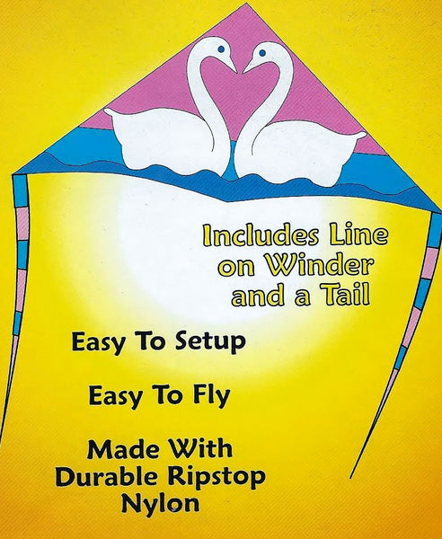 6 Foot "Swan Lake" Delta Kite with Flying Line