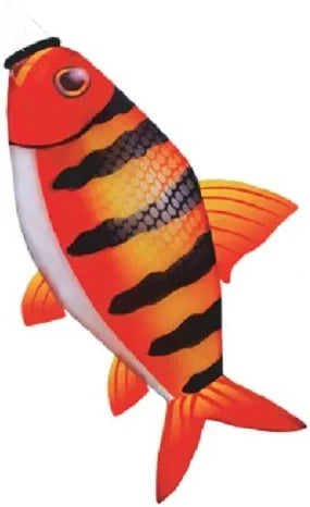 "3D Red Zebra" Fish Windsock