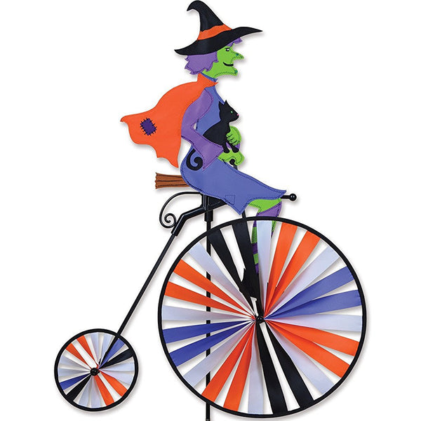 "Halloween Witch" High Wheel Bike Garden Spinner