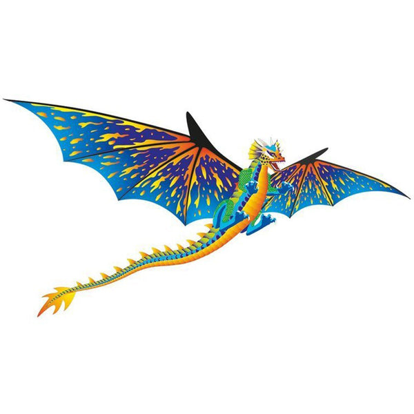 3D Supersized "Blue & Yellow Dragon" Kite with Line Included