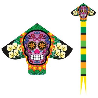 "Sugar Skull" XLT Delta Kite with Line Included