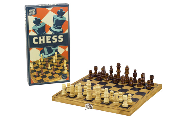 Wooden "Folding Chess" Game