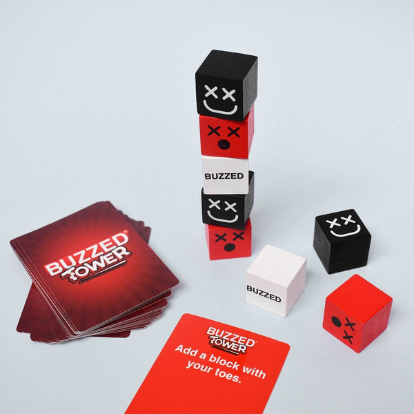 "Buzzed™ Tower: - Block Stacking Challenge Drinking Game