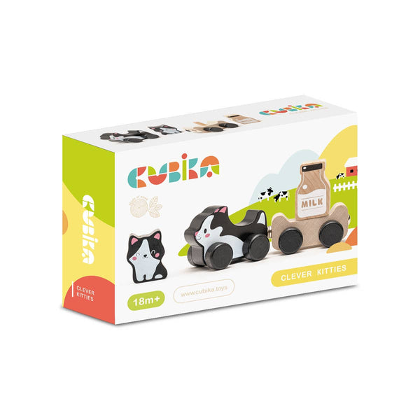 Wooden "Clever Kitties" Toy Play Set