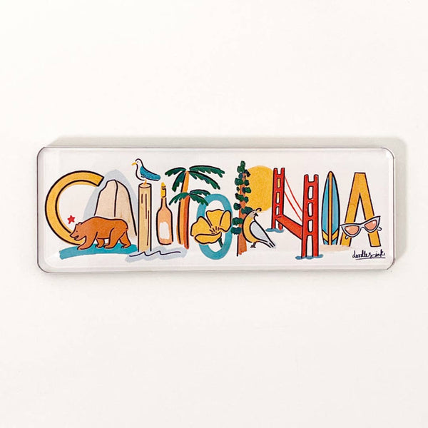 "California Landmark" Lettering Magnet