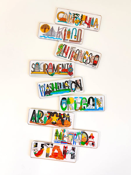 "Sacramento Landmark" Lettering Magnet