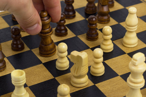 Wooden "Chess, Checkers & Backgammon" Folding Games Set