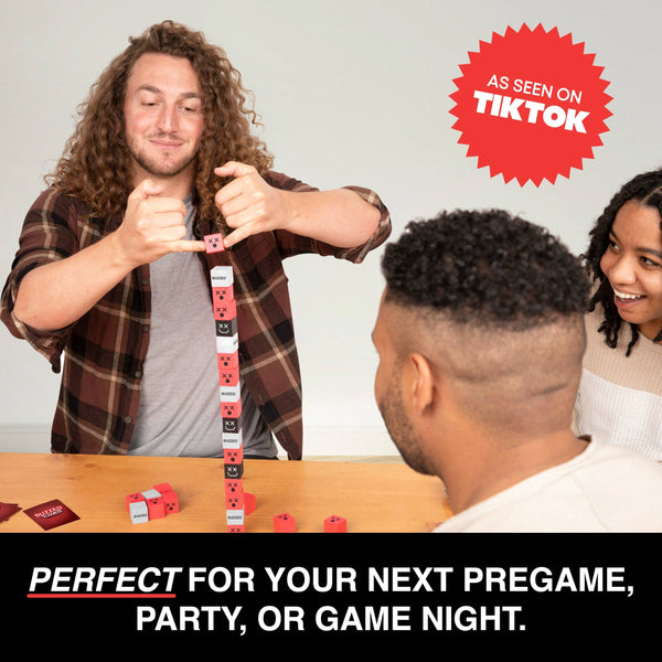 "Buzzed™ Tower: - Block Stacking Challenge Drinking Game