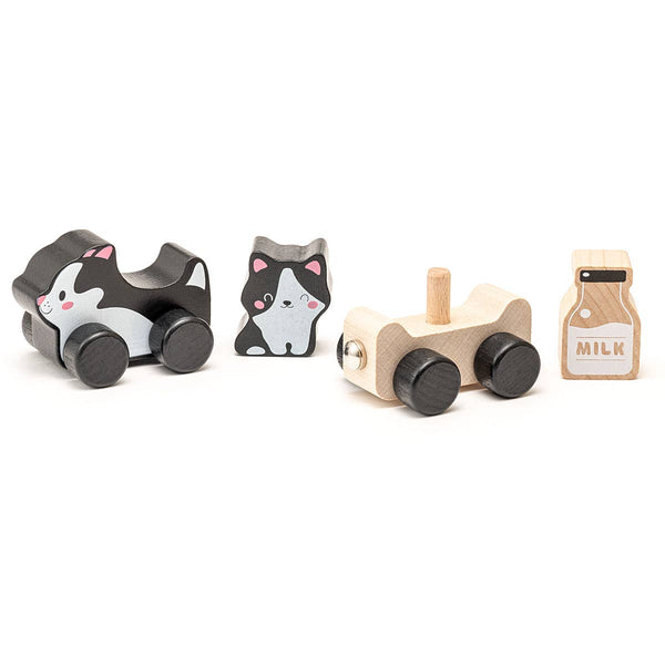 Wooden "Clever Kitties" Toy Play Set