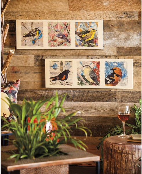 "Vintage Style Bird" Wall Signs, Set of 2