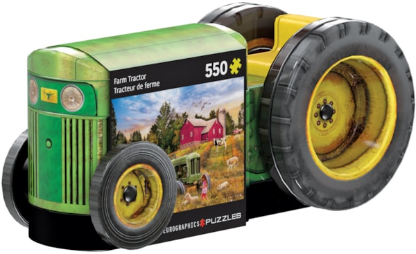 "Farm Tractor" Jigsaw Puzzle in a 3D Collectible Tin