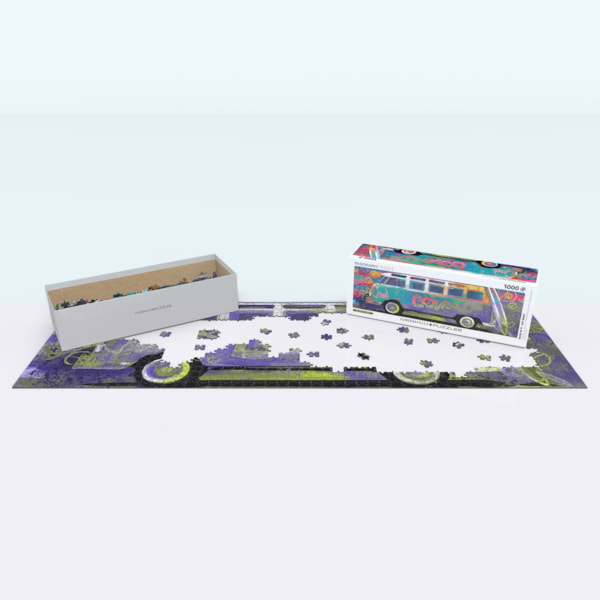 "VW Love Bus" 1000 Piece Panoramic Puzzle