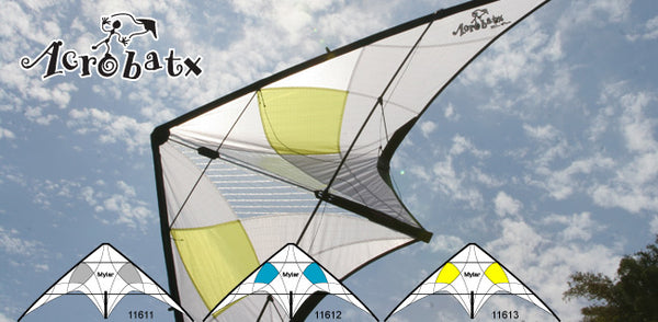 "Acrobatx UL" Stunt Kite with Dyneema Spectra Line Set & Wrist Straps