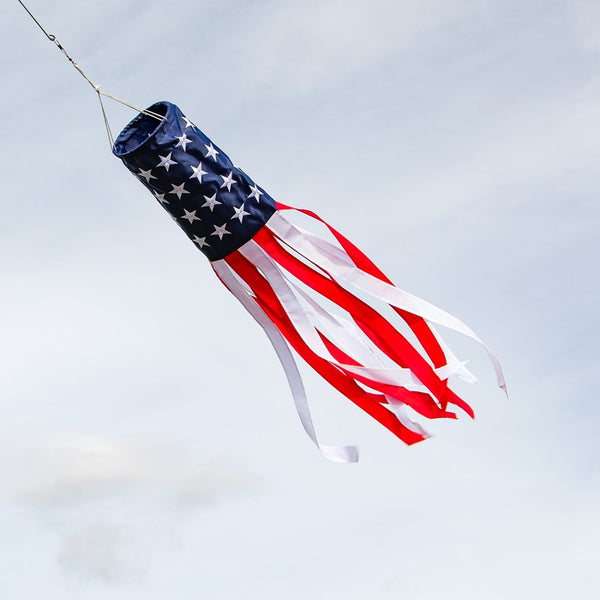 40 Inch Embroidered "U.S. Stars & Stripes" Windsock