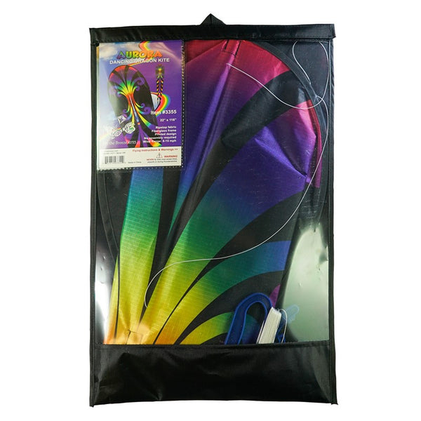 "Aurora" Dancing Dragon Kite with Flying Line