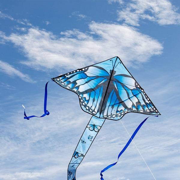 "Blue Butterfly Swarm" Fly-Hi Delta Kite with Line Included