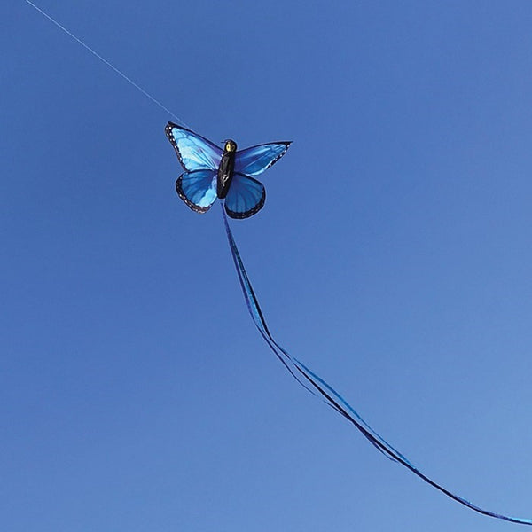 "Blue Morpho" Butterfly Kite with Flying Line & Handle