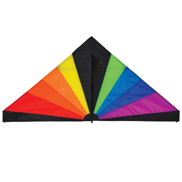 "Rainbow Black" Delta Kite with Line Included
