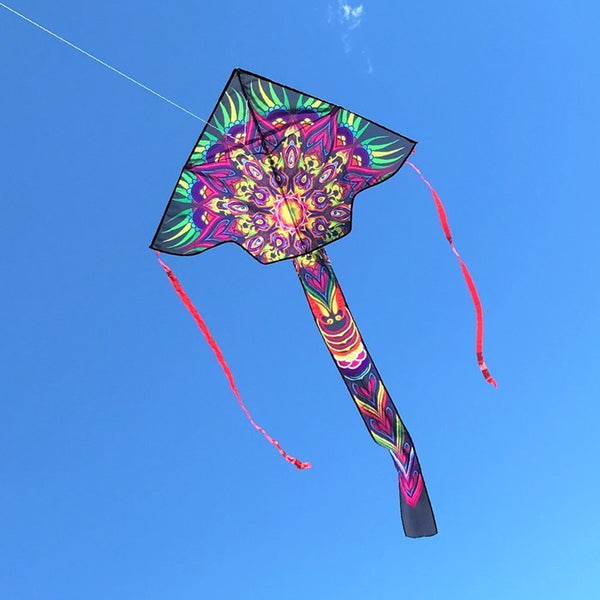 "Mandala" Fly-Hi Delta Kite with Line Included