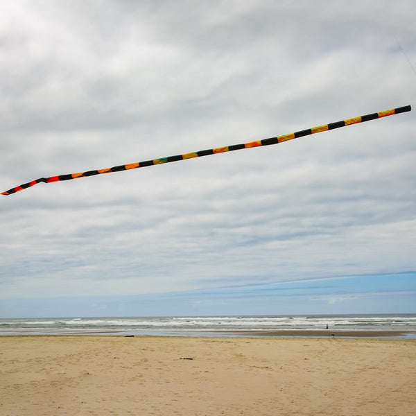 20 Foot "Tie Dye & Black" Kite Tube Tail