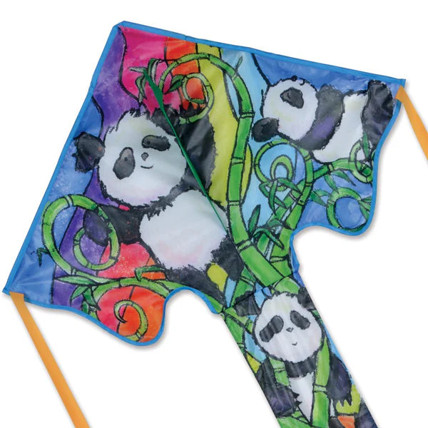 Large Easy Flyer "Pandas" Delta Kite with Line Included