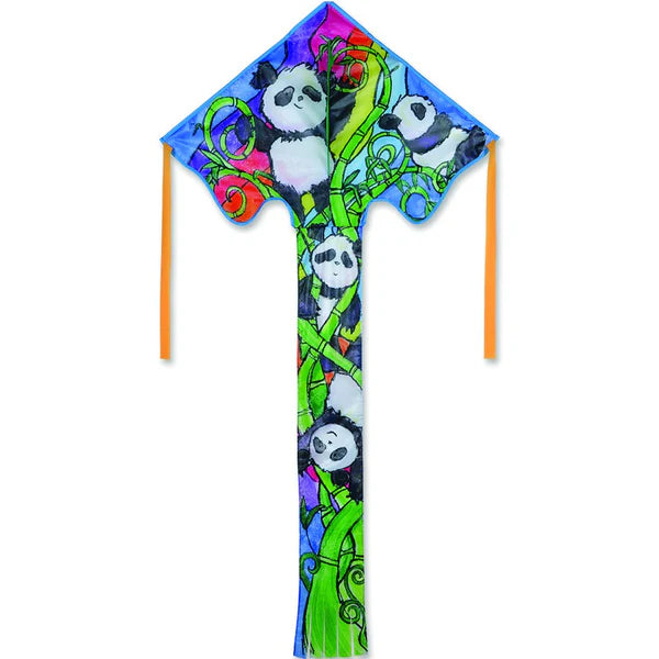 Large Easy Flyer "Pandas" Delta Kite with Line Included