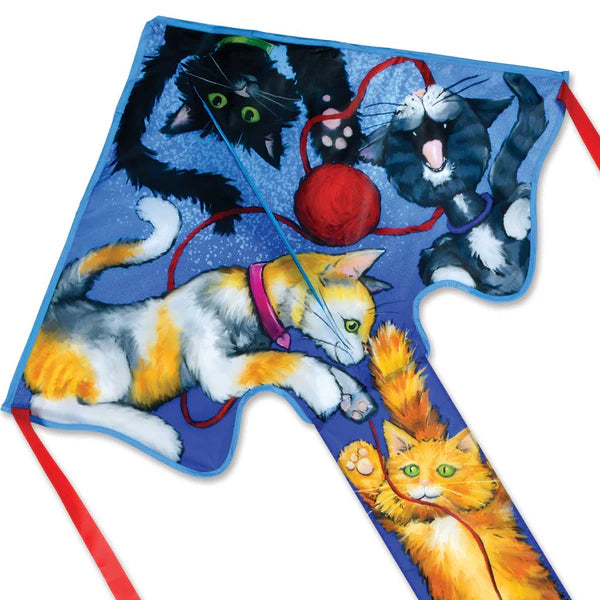 Large Easy Flyer "Cats" Delta Kite with Line Included