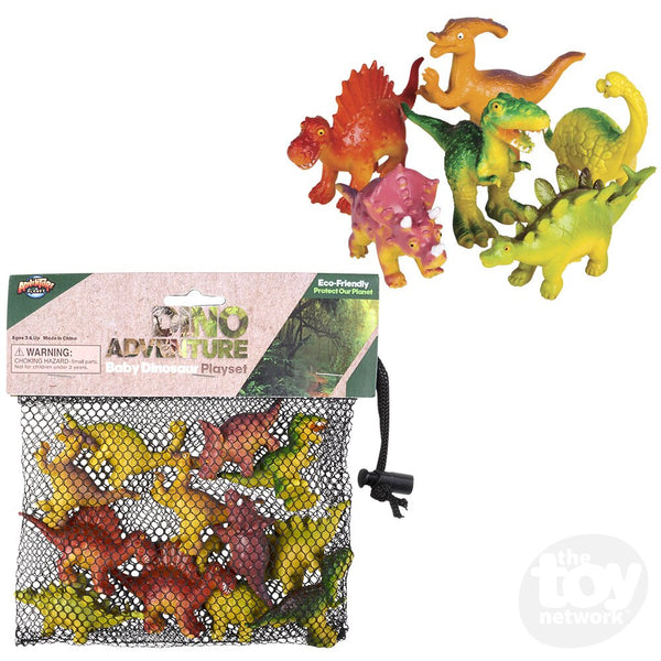 "Baby Dinosaurs" in a Mesh Bag Play Set