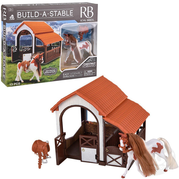 "Royal Breeds" Build A Horse Stable Set