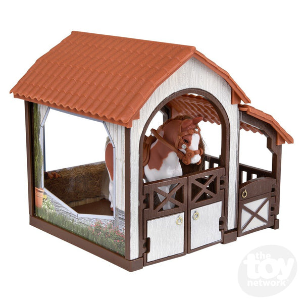 "Royal Breeds" Build A Horse Stable Set