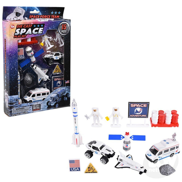 "Space" 15 Piece Die-Cast Play Set