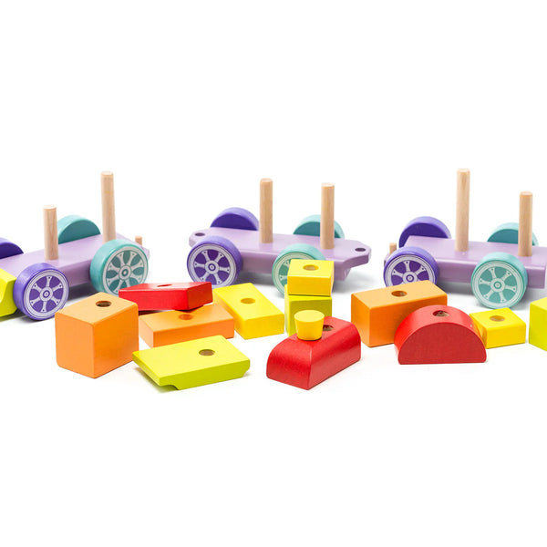 Wooden "Rainbow Express Train" Construction Toy
