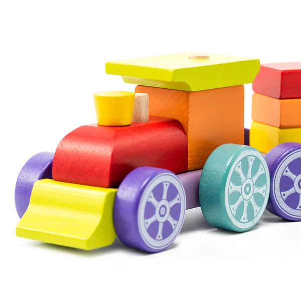 Wooden "Rainbow Express Train" Construction Toy
