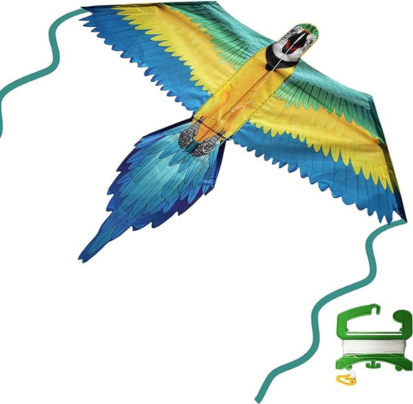 "RainForest Macaw" Kite with Line & Handle