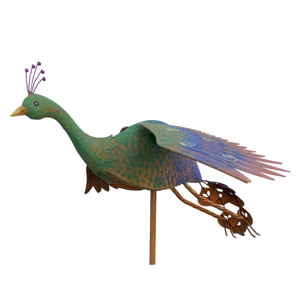 Rustic "Flying Peacock" Metal Kinetic Balancer