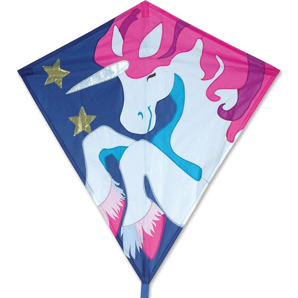 30 Inch "Trixie the Unicorn" Diamond Kite with Line Included