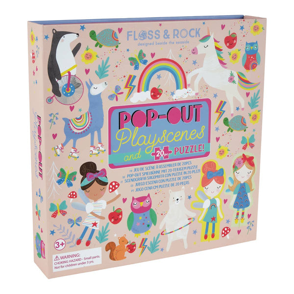Pop Out Play Scene "Rainbow Fairy" & 20 Piece Puzzle