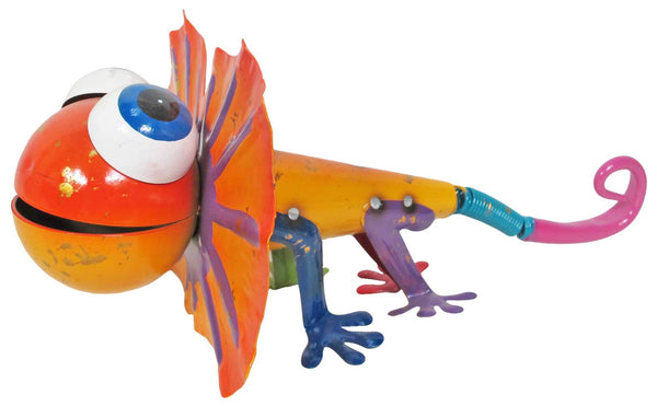 "Frill Necked Lizard" Statue - ORANGE