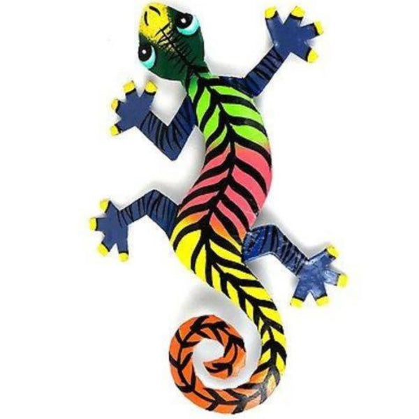 "Gecko with Black Stripes" Steel Wall Art