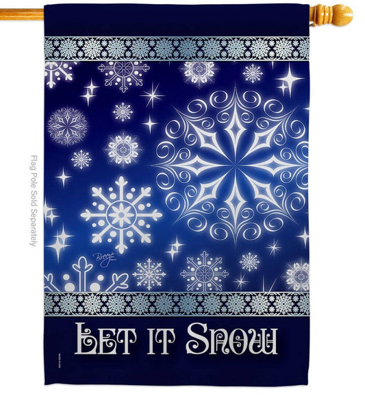 "Let It Snow" Winter Flag