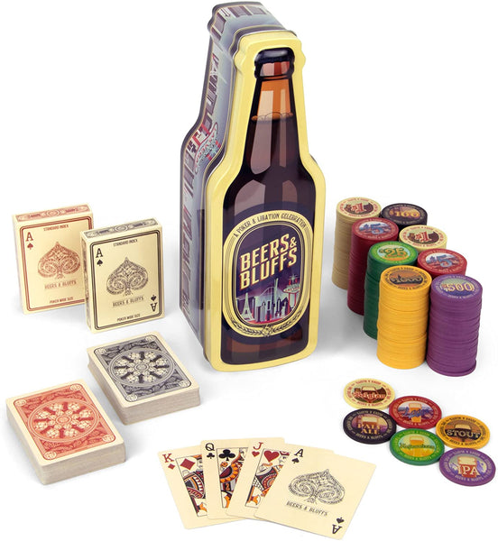 "Beers & Bluffs" Poker Chip Game Set