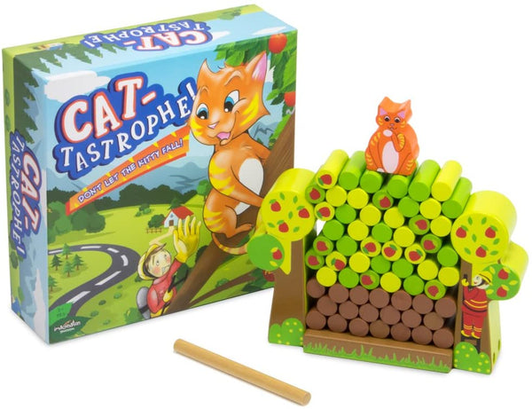 "CAT-Tastrophe" Wooden Balancing Game