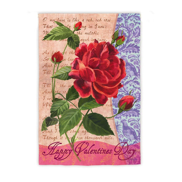 "Valentine's Day Rose" Garden Flag